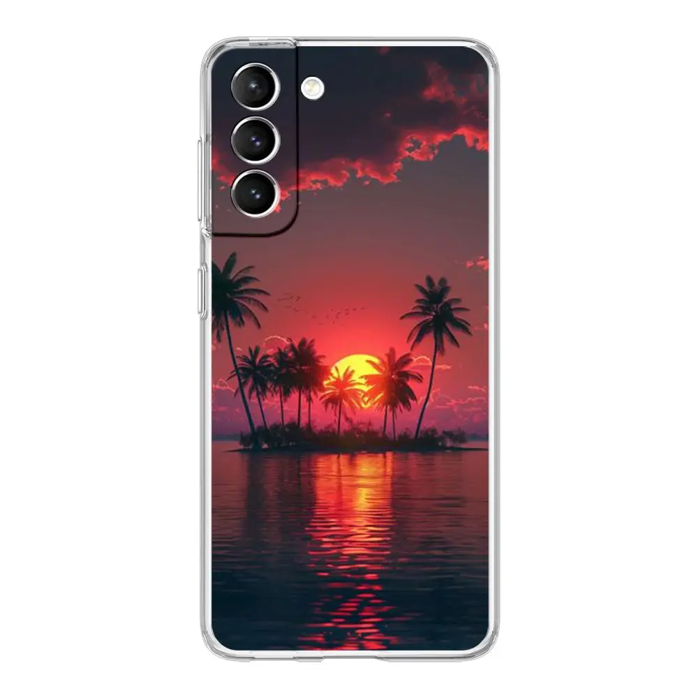 Sunset Beach Palm Tree Phone Case