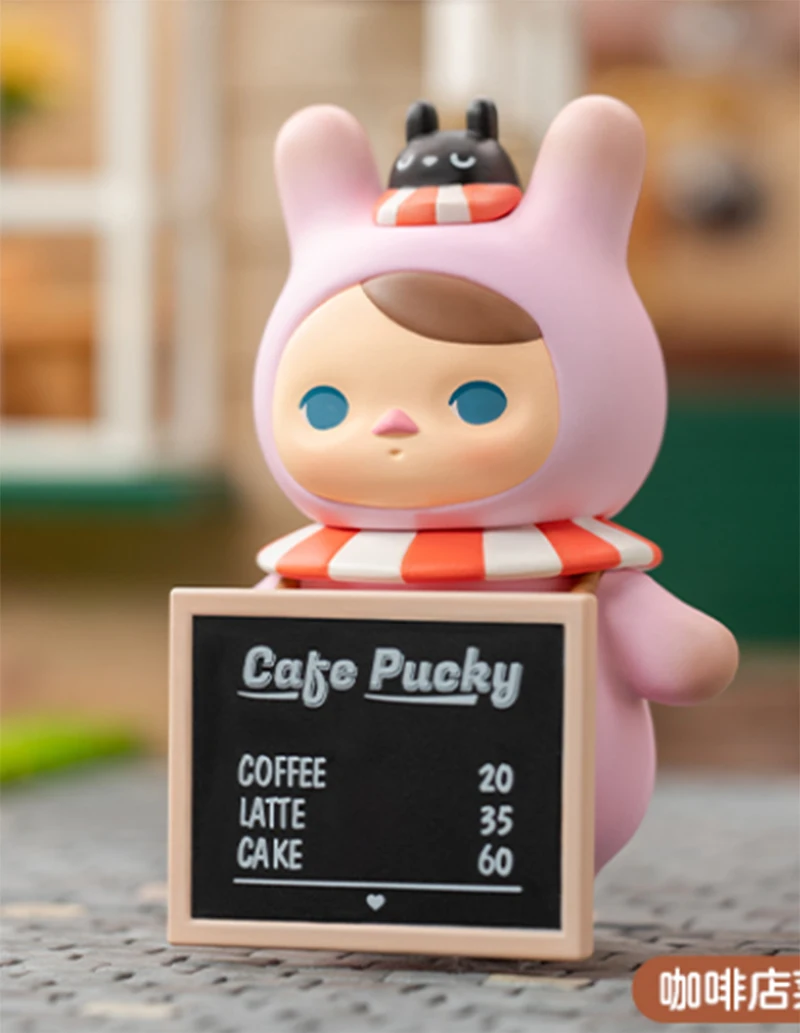 POP MART PUCKY Rabbit Cafe Series Blind Box Toys Kawaii Anime Action Figure Caixa Caja Surprise Mystery Box Dolls Girls Gift