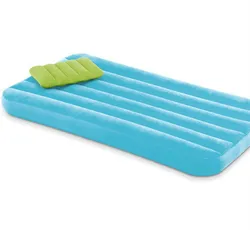 Colchón inflable flocado para niños, cama individual de aire, descanso para el almuerzo, almohada, gran oferta