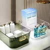 2 Pcs Cosmetics Box Desktop Storage Drawer Stackable Storage Box with Handle Makeup Organizers Basket Poatable Sundries  Rack 3