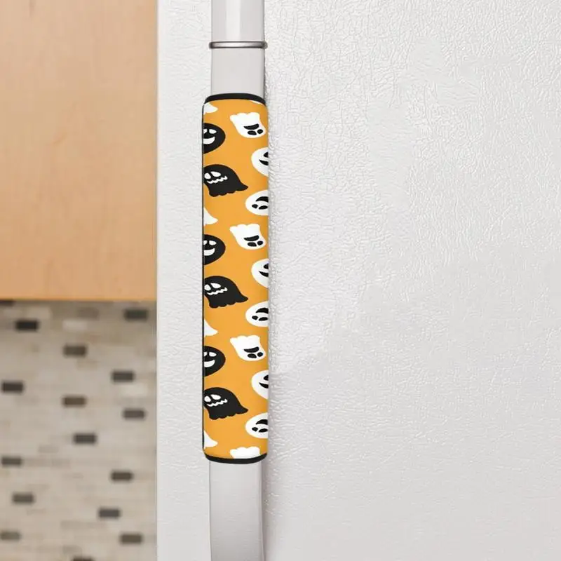 Halloween Refrigerator Door Handle Covers 2pcs Fridge Microwave Dishwasher Door Protectors Keep Appliance Clean Keep Off Stains