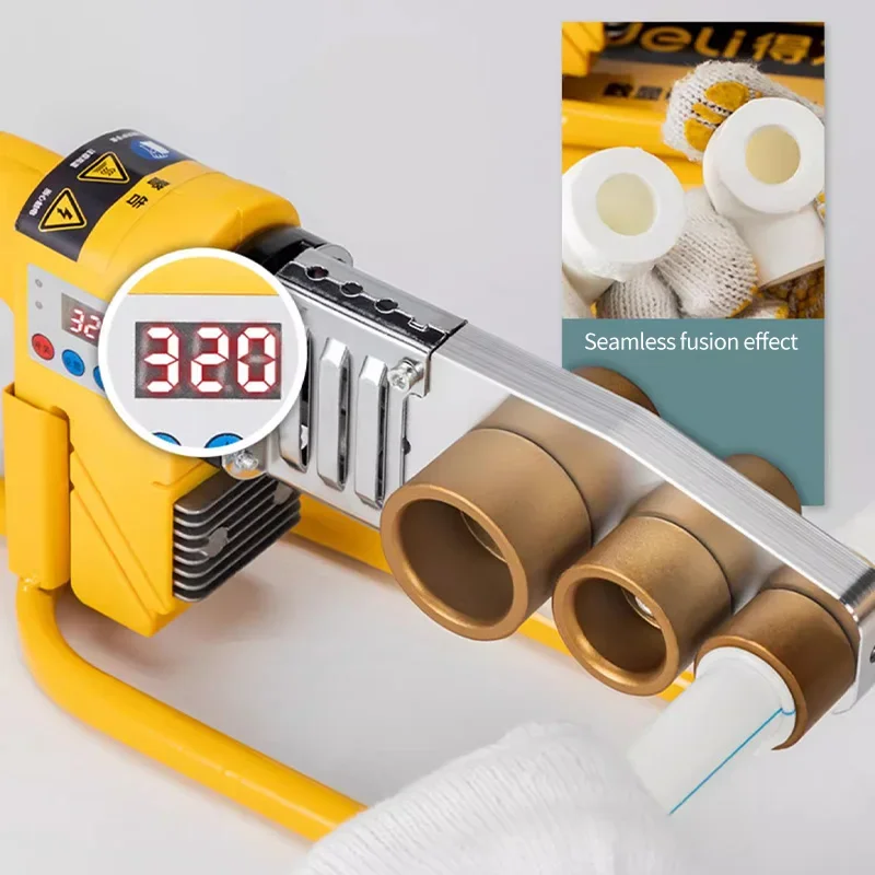 Deli Fuser PPR PE Soldering Iron Cordless Electric Pipe Welding Machine Plastic Tube PP Heating Hot Melt Tools For Makita