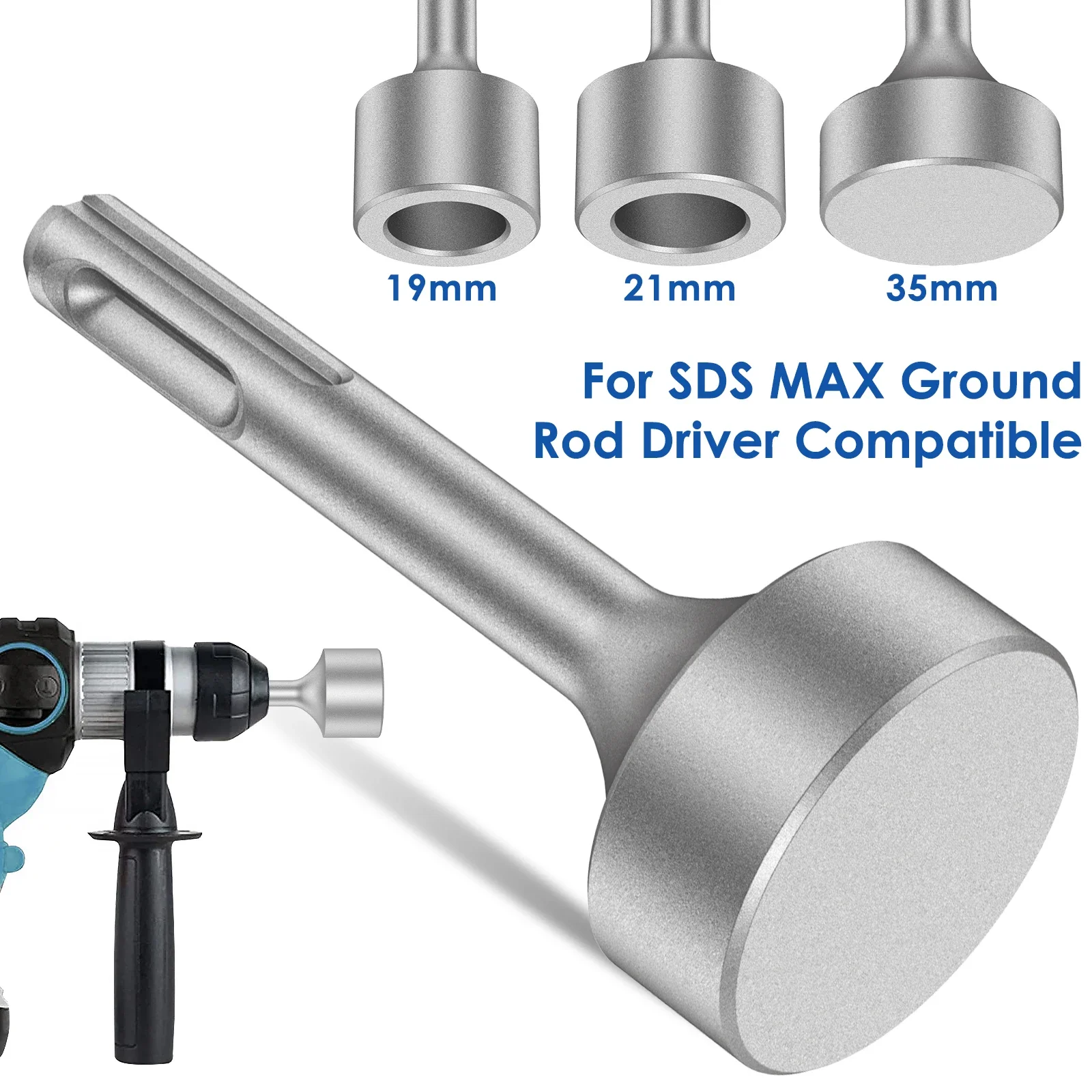 

Ground Rod Driver 85mm Steel Drill Bit Driver Wear Resistant Ground Rod Bits Socket for Rotary Hammer Drill Grounding Rods