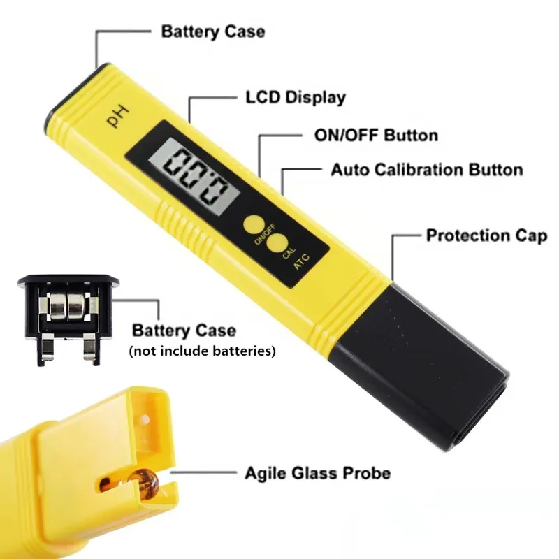 Water Quality Detector Water Tester PH Meter 0.01 With Measurement Range 3 in 1 PH tester Water Meter TDS EC Temperature