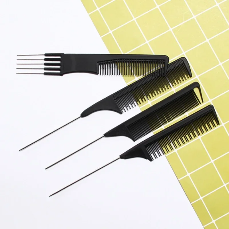 

Professional Hair Tail Comb Salon Cut Comb Styling Stainless Steel Spiked Salon Hair Care Styling Tool Detangling Hair Brush