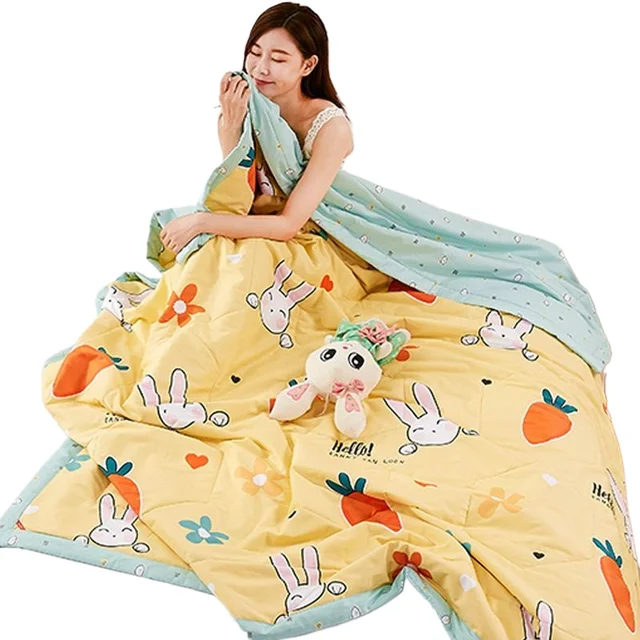 Couette Double douce et confortable, lavable, légère, couverture d'été, Queen, respirante, printemps et été 6