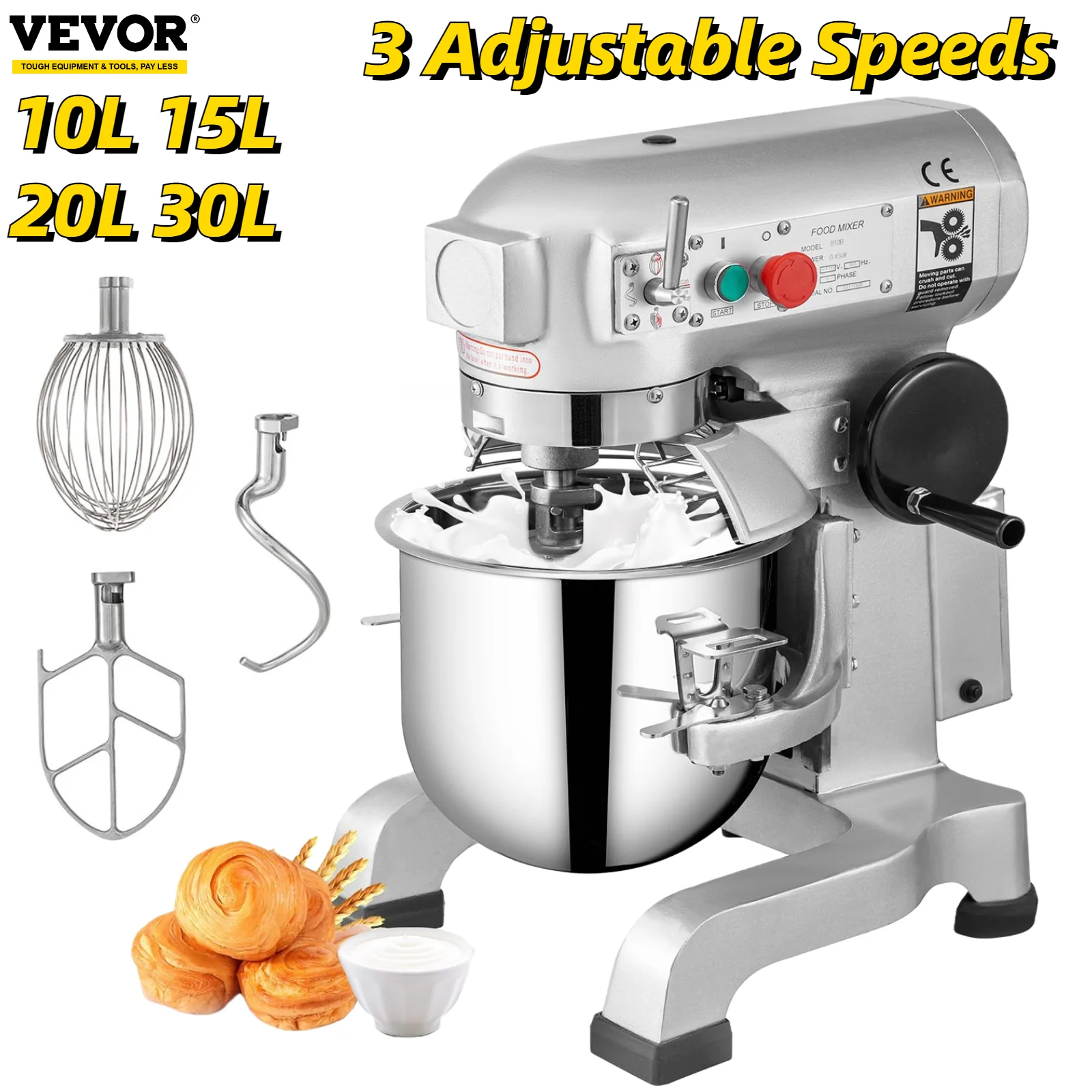 Fox Run Teigmixer Aus Stahl & Holz - 12,7cm Draht-Teigmischer Für Backen