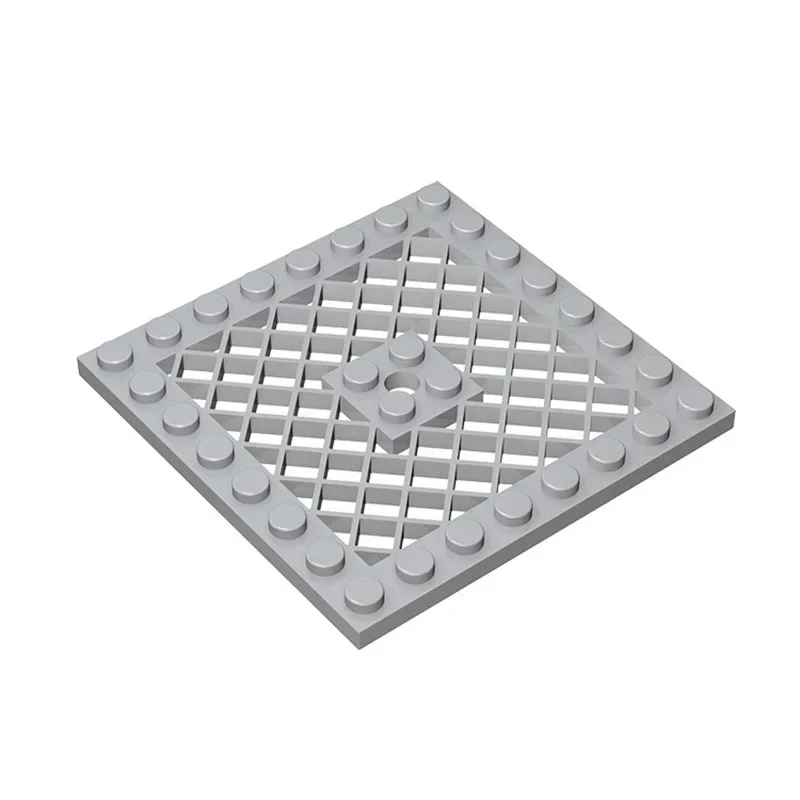 MOC 1개 부품 브릭 4151 개조형 8x8 빌딩 블록 그릴 및 중앙 구멍 포함 파티클 퍼즐 DIY 장난감 생일 어린이 선물