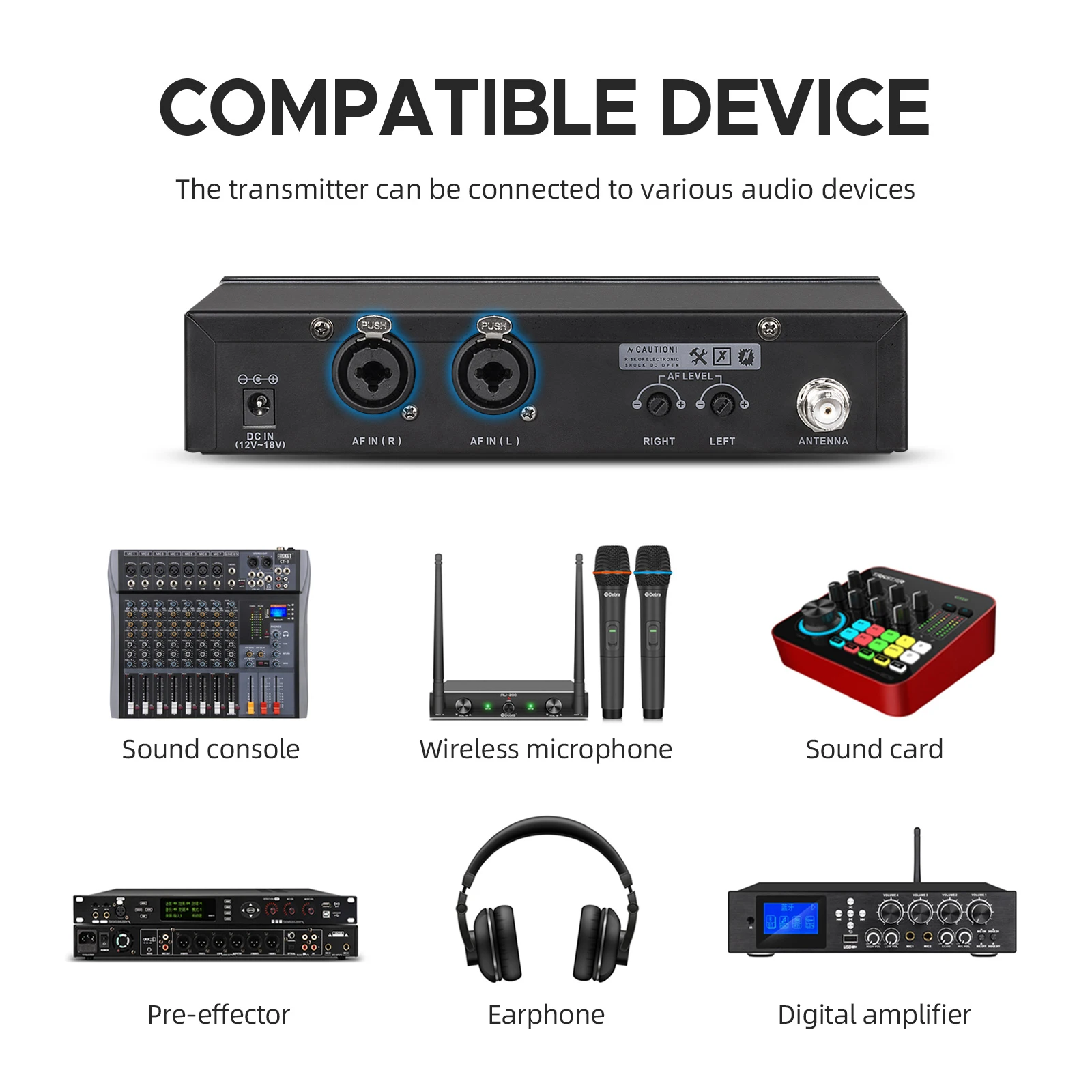 Debra UHF Wireless In Ear Monitor System ER-280 500-700mHz With Multiple Transmitter for Small Concerts And Home Theater. wireless in ear monitor