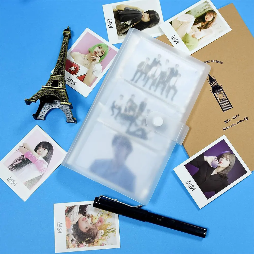 Kpop Clear Photo Album Photocard Binder Holder Cards Collect Book Portable PP Plastic Material Train Movie Tickets Storage