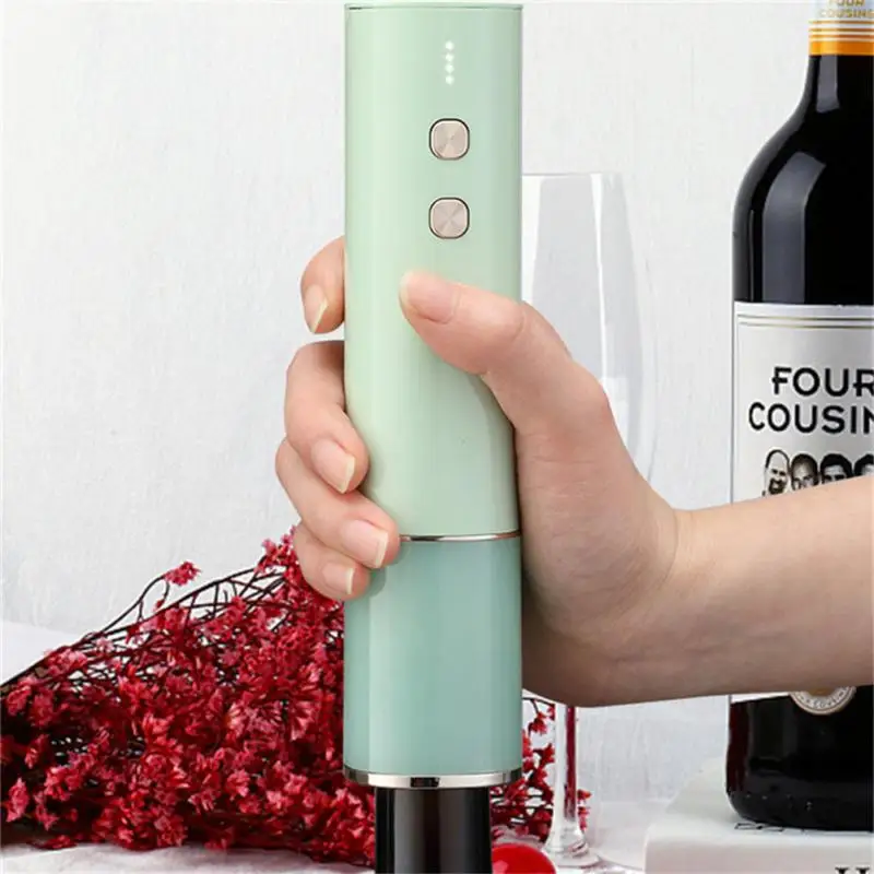 

In 1 Electric Corkscrew Rechargeable Red Wine Opener Multifunctional Foil Cutter Cork Remover Bar Gadget Kitchen Accessories