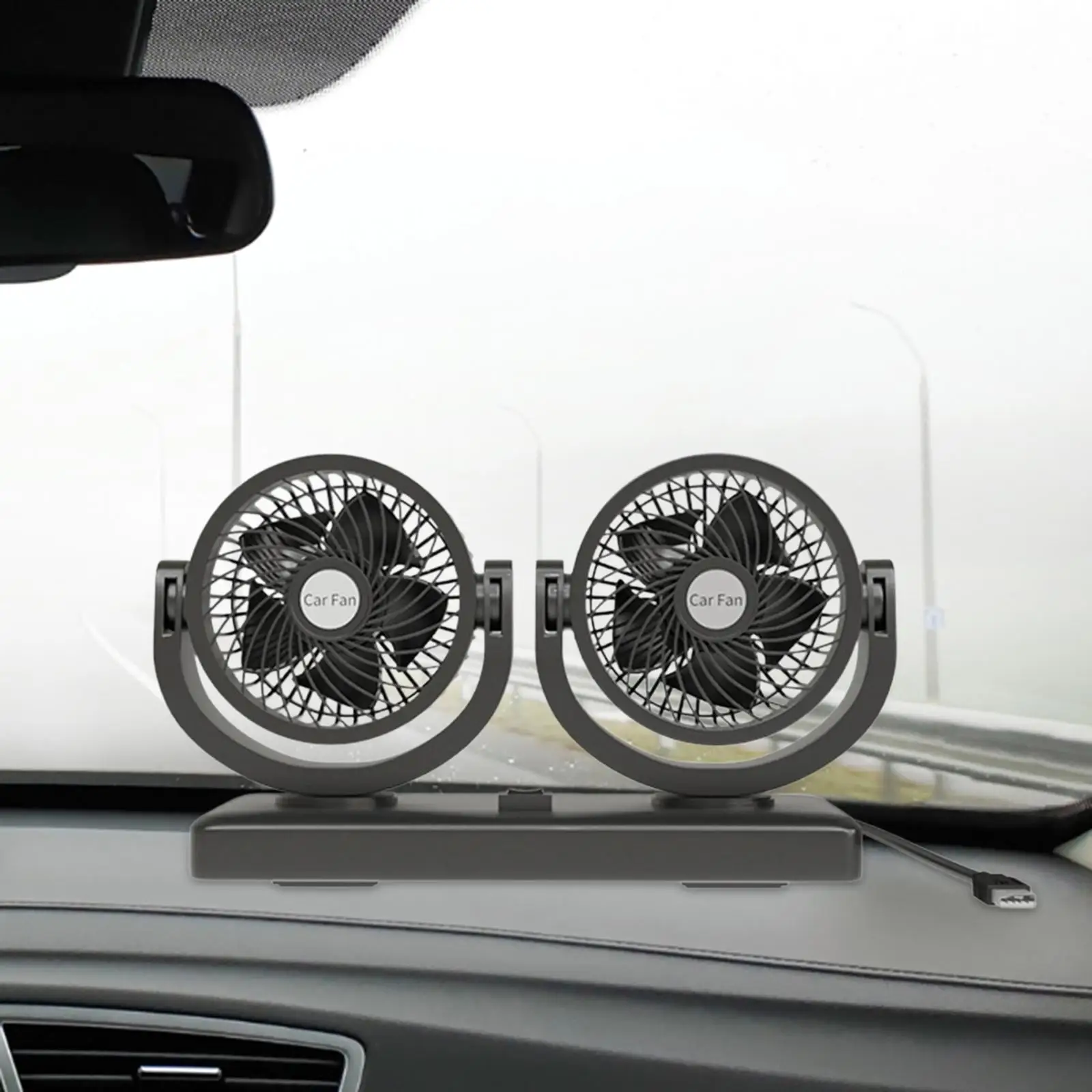 

Универсальный автомобильный вентилятор с поворотом на 360 ° для автофургона