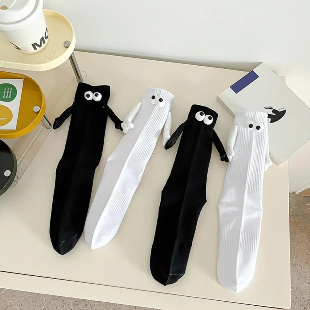 

Unisex 3d Design Socks Anti-slip Cartoon Socks Magnetic Suction 3d Couple Socks Unique Mid-tube Funny Gifts for Women Men