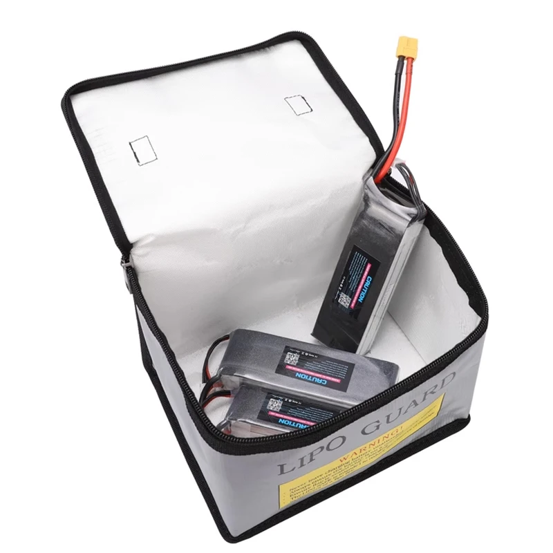 Lipo Battery Safety Bag Portable Explosion-proof Fireproof Storage Bag With Safe Guard 215*145*165mm Size For RC Drone Batteries 6