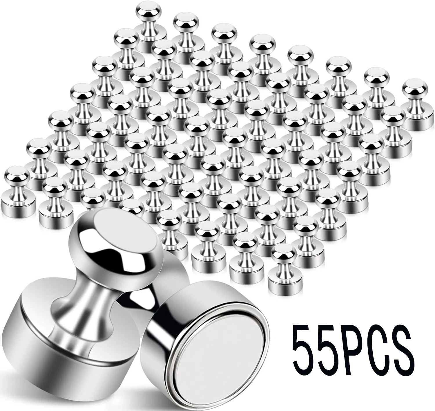 Set of 55 Small Rare Earth Refrigerator & Whiteboard Magnets
