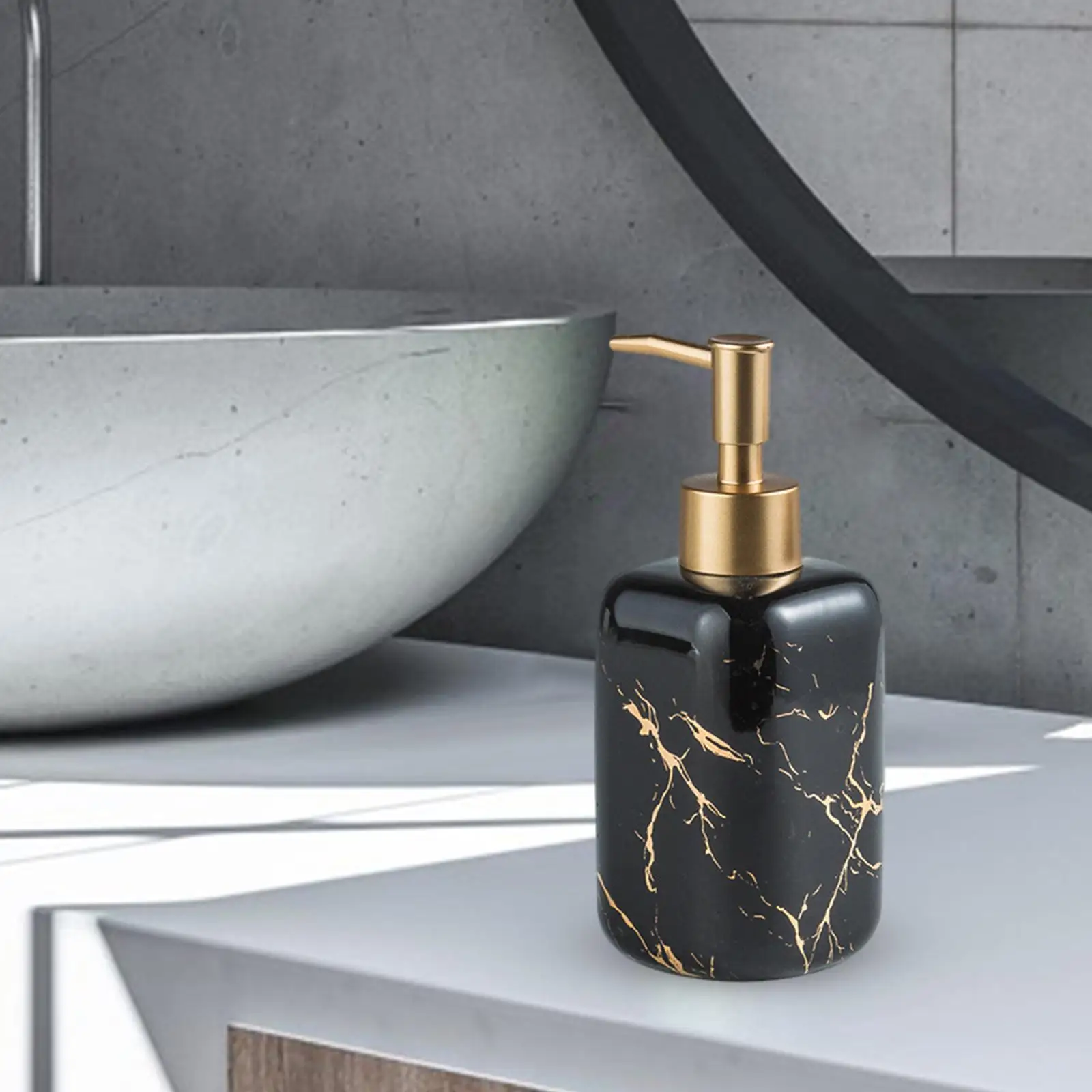 Marble Pattern Soap Dispenser Lotion Bottle Shower Gel Shampoo Bottle Decorative 300ml Luxury Pump for Bathroom Home Restaurant