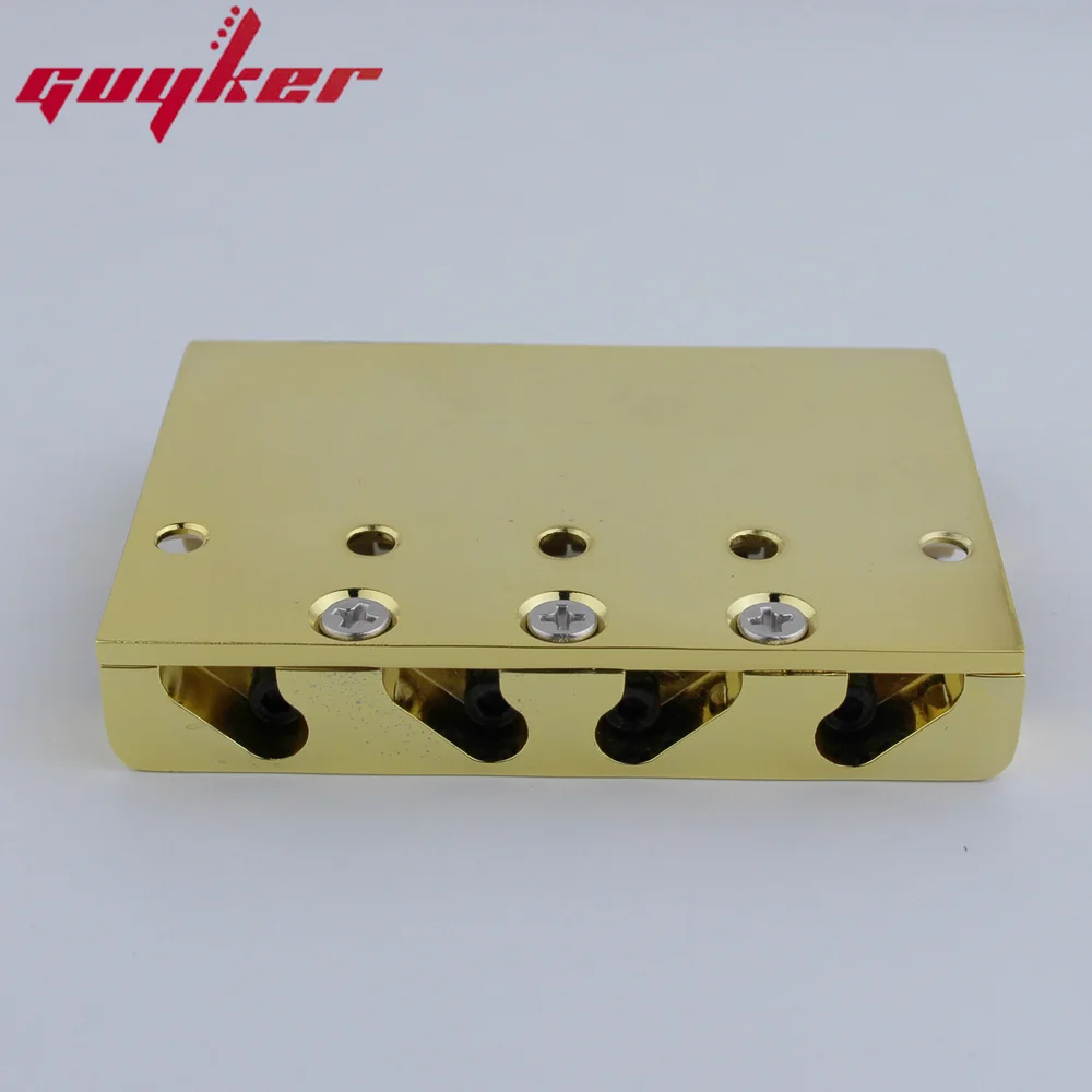 Guyker 4 String High Mass Bass Bridge With Vintage CNC Machined Brass