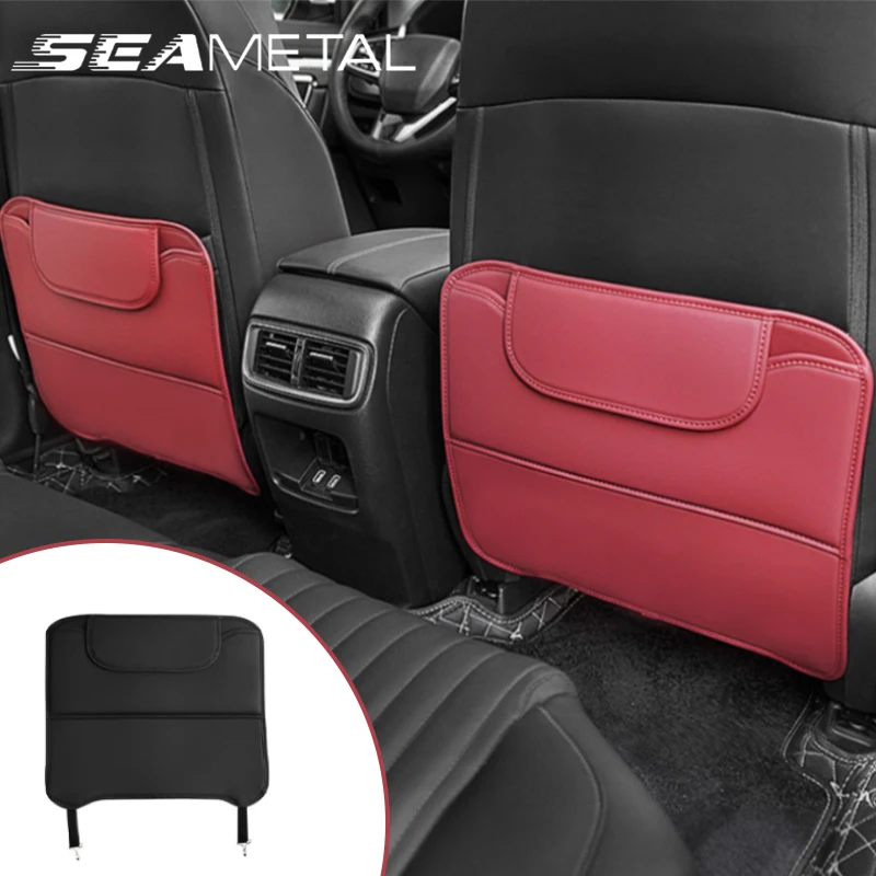 Baby Kids Anti Kick Pad Interior Car Seat Back Anti Child Kick Pads Universal Seat Back Storage Bag Scratch Organizer Bags