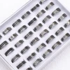 24 Pcs/Lot Stainless Steel Rings For Men Women 8mm Mix Etch Patterns Fashion Jewelry Finger Accessories Party Gift Wholesale 3