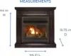 Duluth Forge Dual Fuel Ventless Gas Fireplace System Mantle Thermostat Control 6Fire Logs Use with Natural Gas or Liquid Propane 6