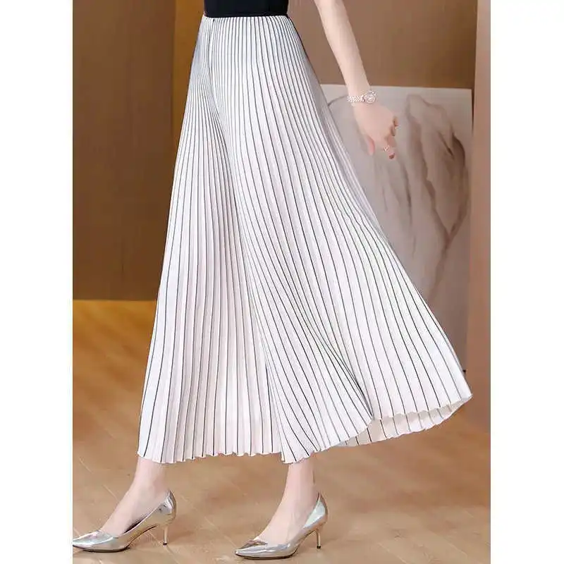 Elegant Vintage Women Oversized Pleated Pants Spring Summer Koreon Streetwear Fashion Big Size High Waist Casual Solid Trousers images - 6