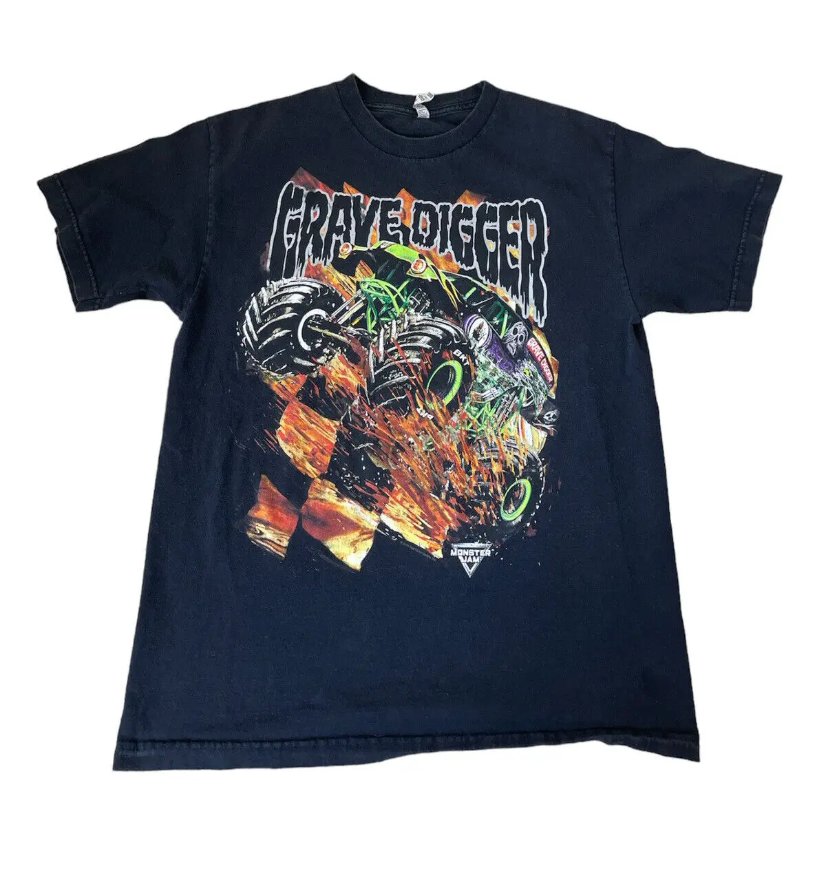 2018 Monster Jam Grave Digger Race Team Tee T-Shirt Stampa Grafica Media Maniche Lunghe