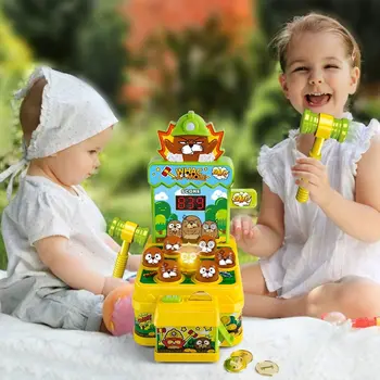 Baby Whack a Mole Game Toy with Hammer Toddler Toys Mini Electronic Arcade Game with 2 Hammers Pounding Toys for Kids 3 4 5 6 5
