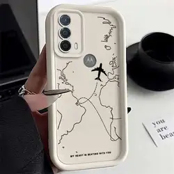 Sky Eye Tiny Plane Phone Case for Moto E22 (White)