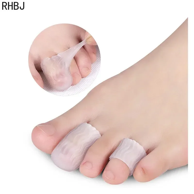 (2/6piece) Silicone Toe Protective Cover Anti-Friction Breathable Pain Relief Overlap Separation Orthotics Gel Toe Cap Protector