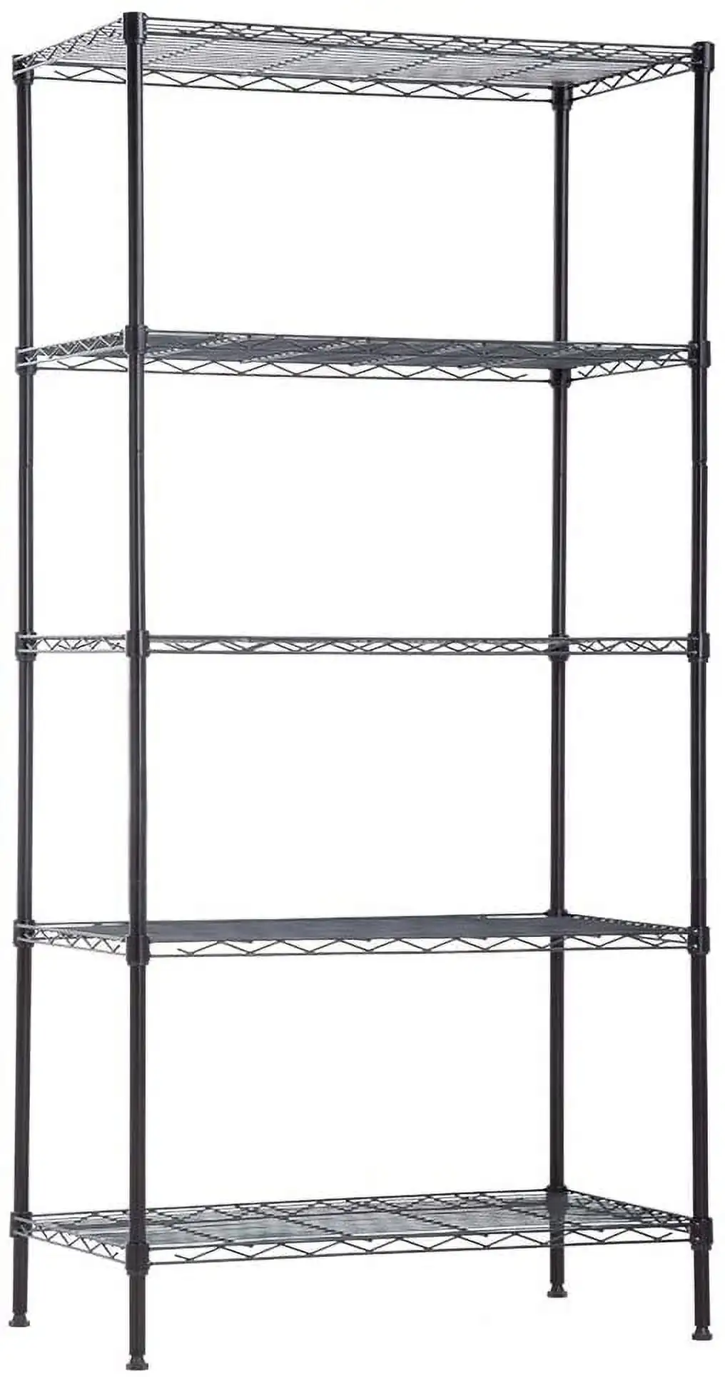 

BestMassage Heavy Duty 24"W x 14"D x 60"H 5-Shelf Metal Freestanding Shelves, Black
