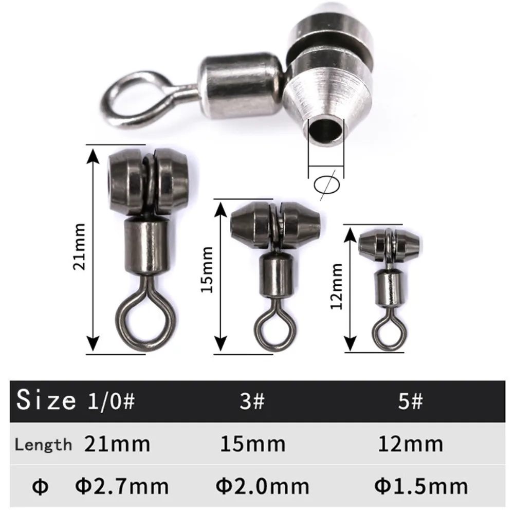 Accessories Fishing Rigs Connector 3 Way Fishing Bearing Swivels Fishing Connector 3 Way Fishing Swivels Cross Line Swivel