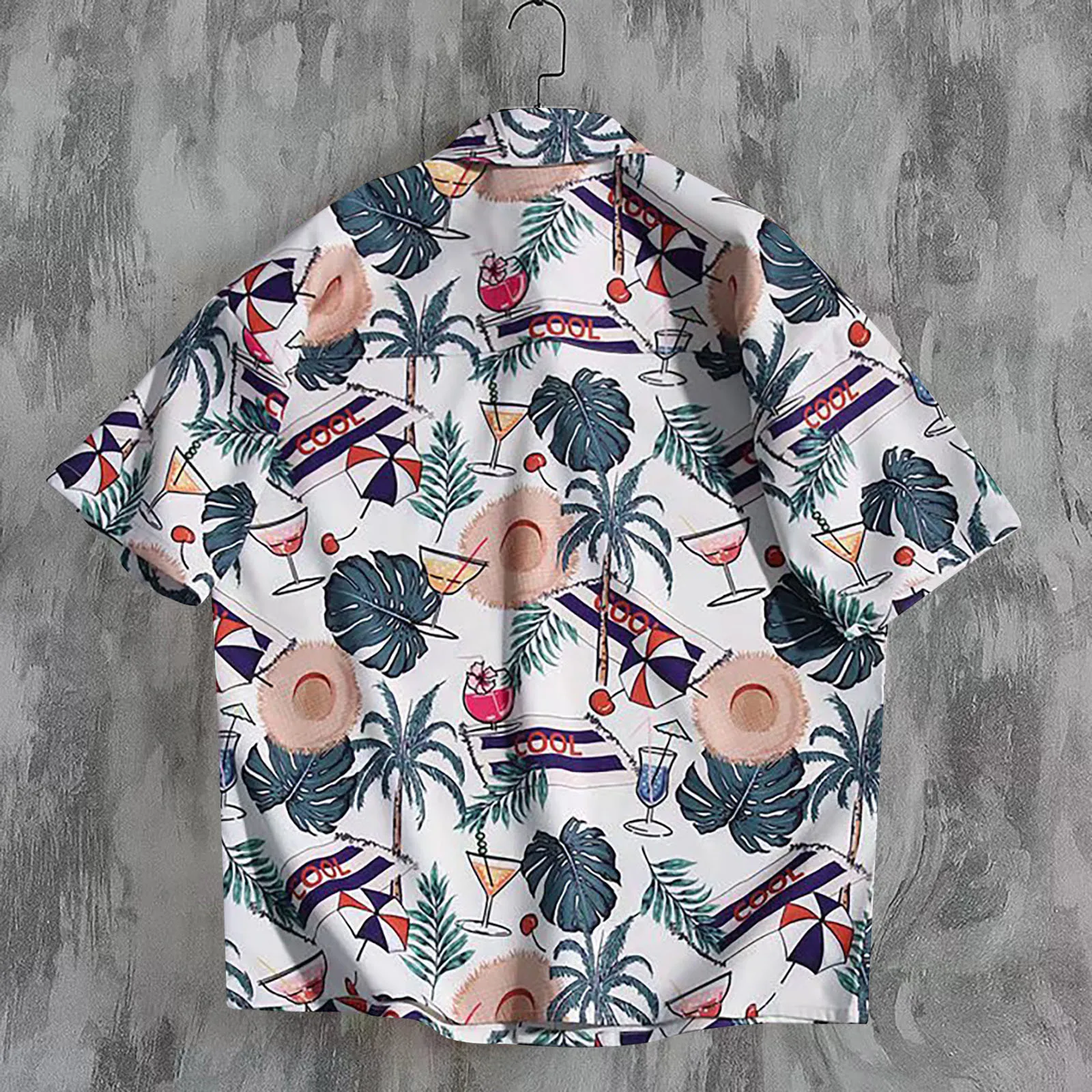 

Men's Slim Fit Short Sleeve Stretch Woven Button Up Shirt Vintage Streetwear Oversized Casual Shirt