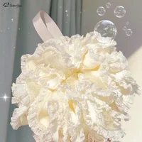 Large Size Bath Shower Loofah Sponge Pouf Body Wash Scrubber  Rubbing Towel Foaming Wash Shower Bath Ball Mesh Sponge 2