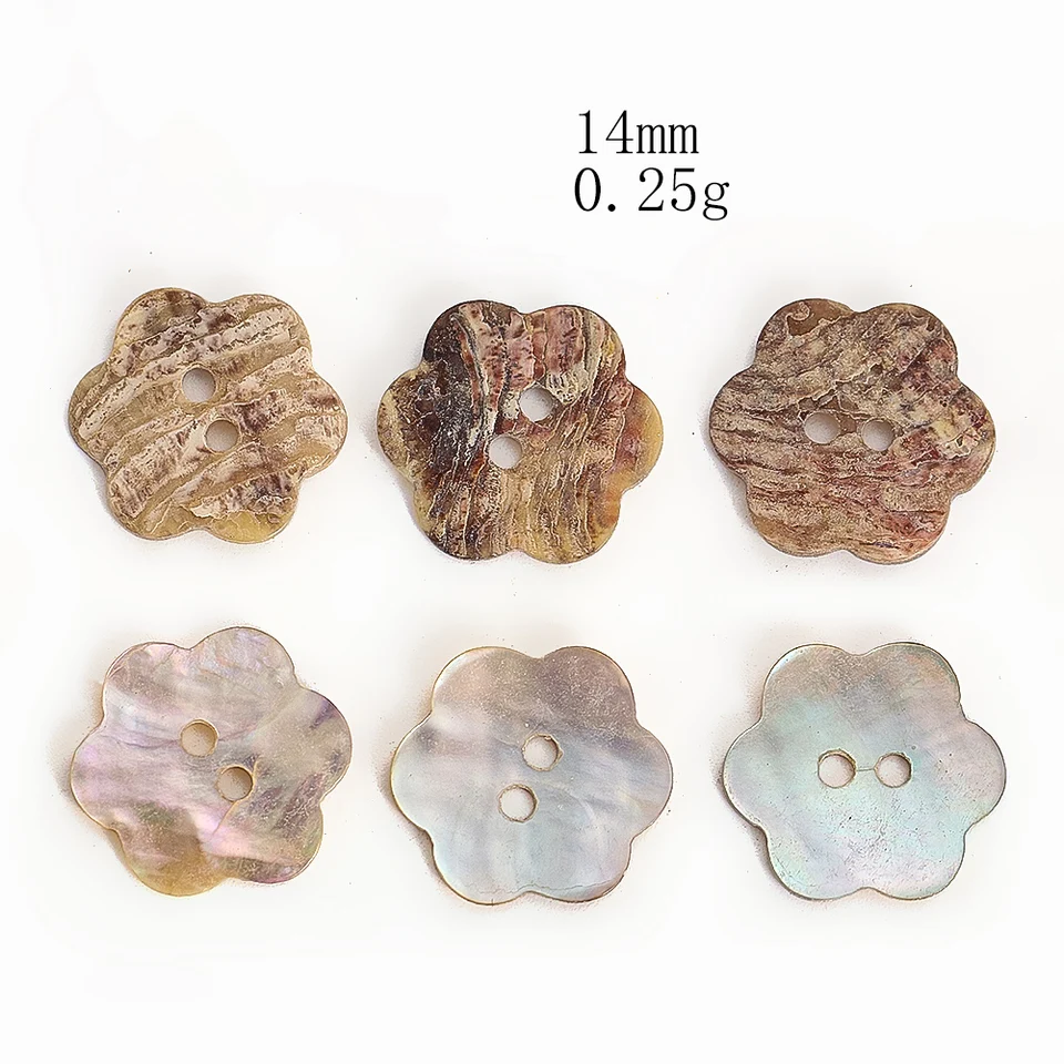 50 Bottoni In Plastica A Forma Di Fiore, 14 Mm, 2 Fori - Mix Colori