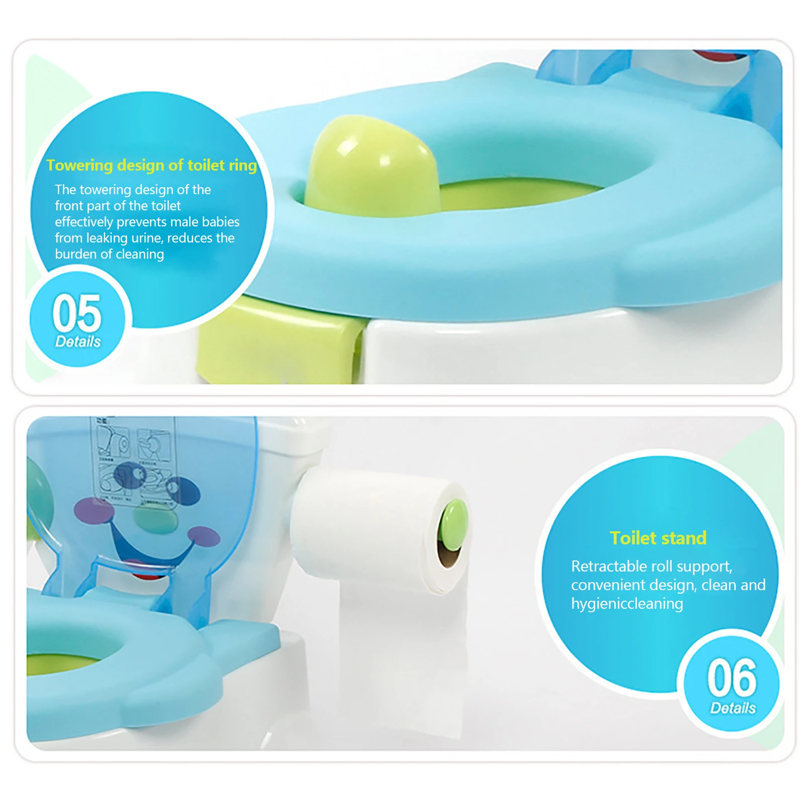 Tragbare Kindertoilette, Kindertoilette, Kinder-Töpfchen, Baby-Urinal-Trainingstoilette, Baby-Topf-Stuhltoilette für 6 Monate bis 5 Jahre – Detail 25