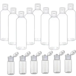 5Pcs 5ML-100ML Clear Empty Plastic Bottles Travel Size Bottles w/ Flip Cap Sample Bottle For Liquids Shampoo Lotion Conditioner