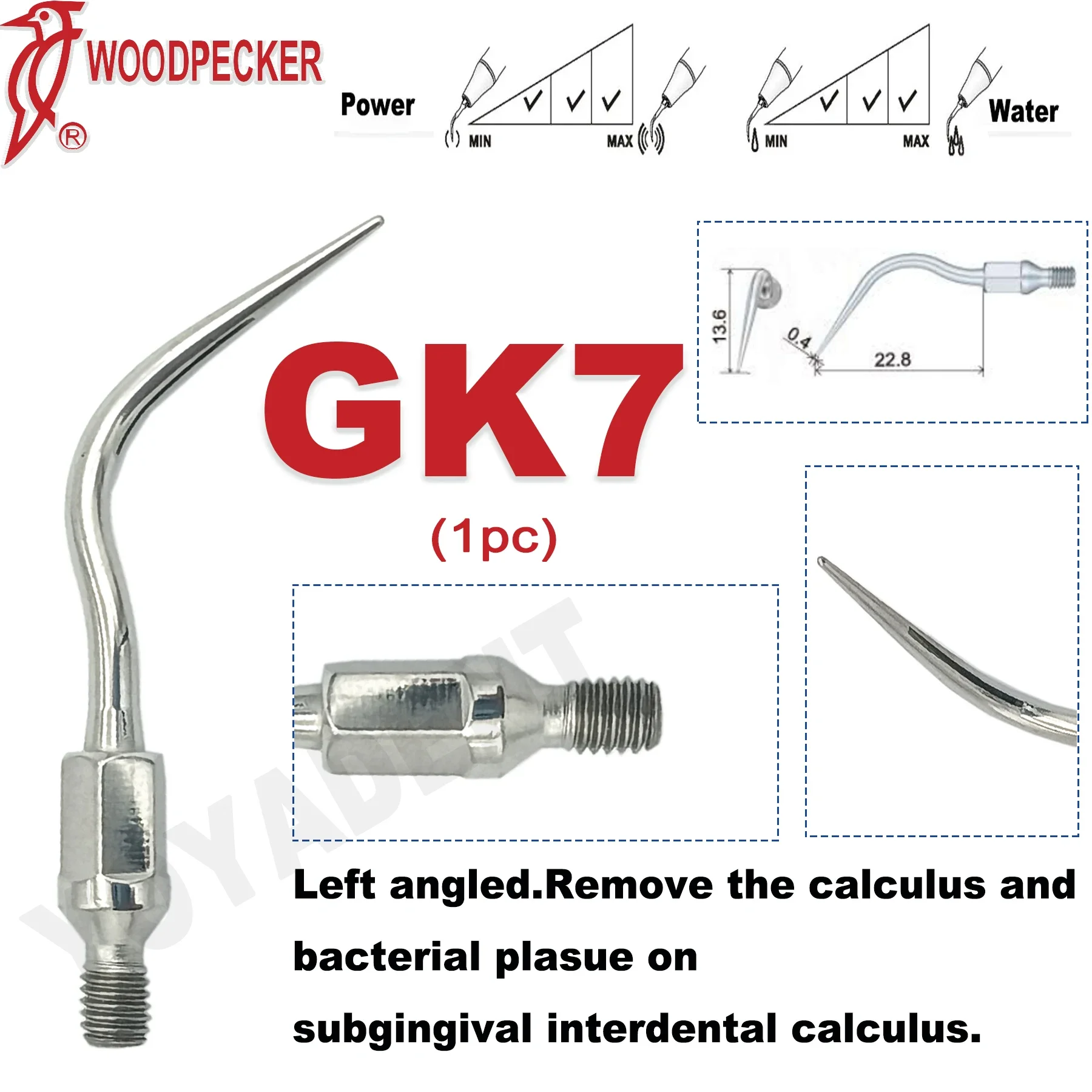Woodpecker Dental Ultraschall-Scaler-Spitzen für die Zahnreinigung, passend für KAVO Scaler Handstücke, Zahnmedizinische Instrumente, GK Spitzen – Detail 8