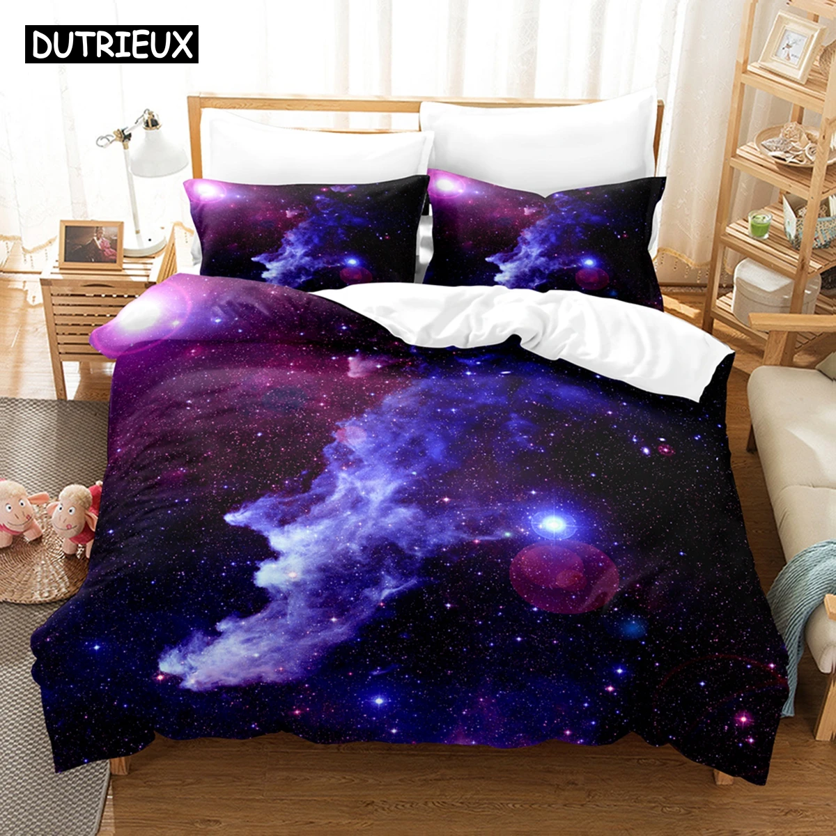 

3D The Universe Of Stars Bedding Sets Duvet Cover Set With Pillowcase Twin Full Queen King Bedclothes Bed Linen