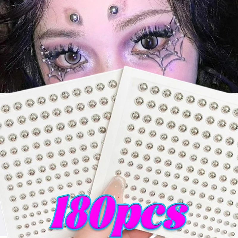 Fashion Non Piercing Fake Nose Lip Sticker Disposable Belly Eyebrow Lip Ear Piercing Jewelry Button Halloween Makeup Accessories