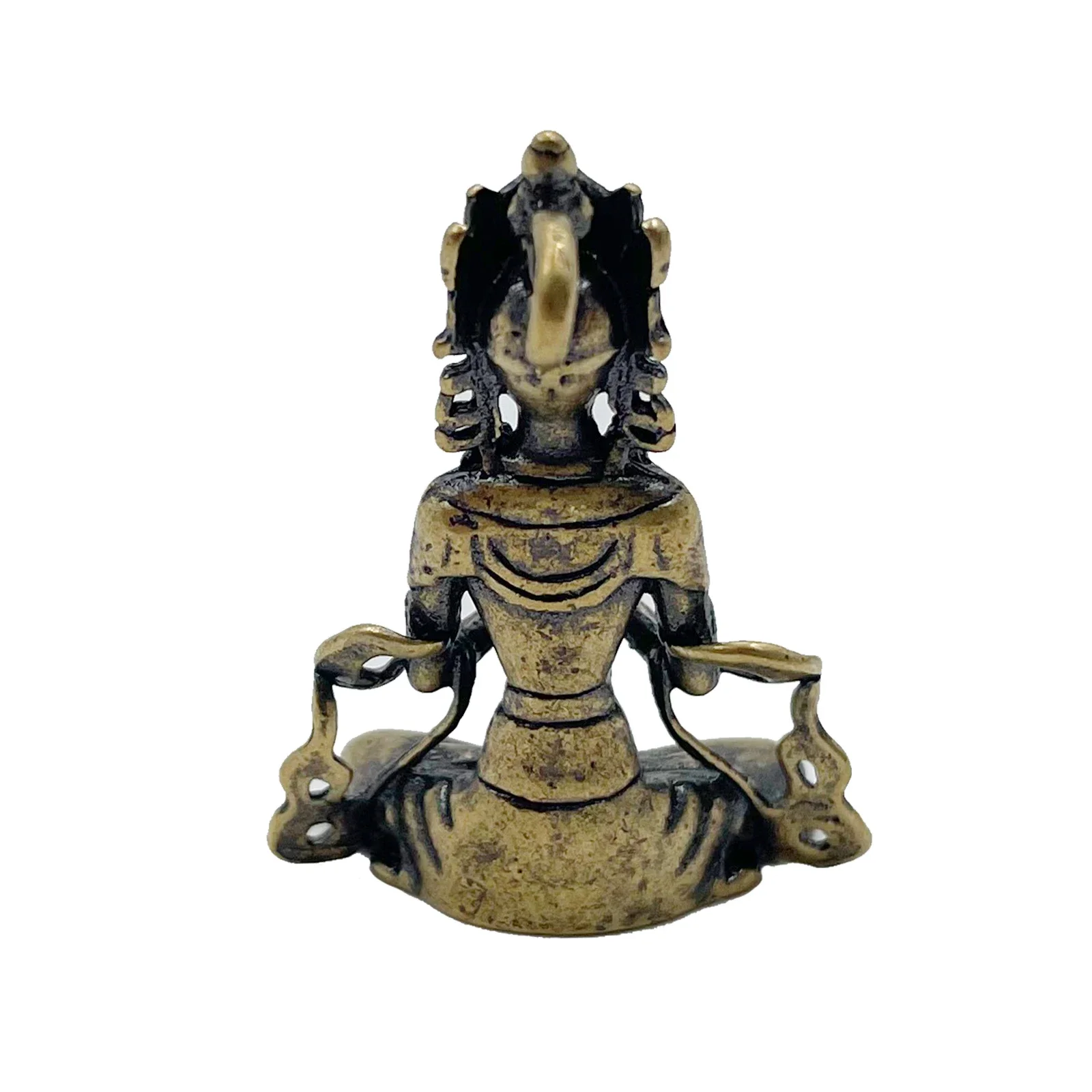 1pc Retro Messing Meditieren Zen Buddhismus Haushalt Buddha ornament Wohnzimmer Handgemachte Dekoration Kupfer Statue Tee Haus Ornament