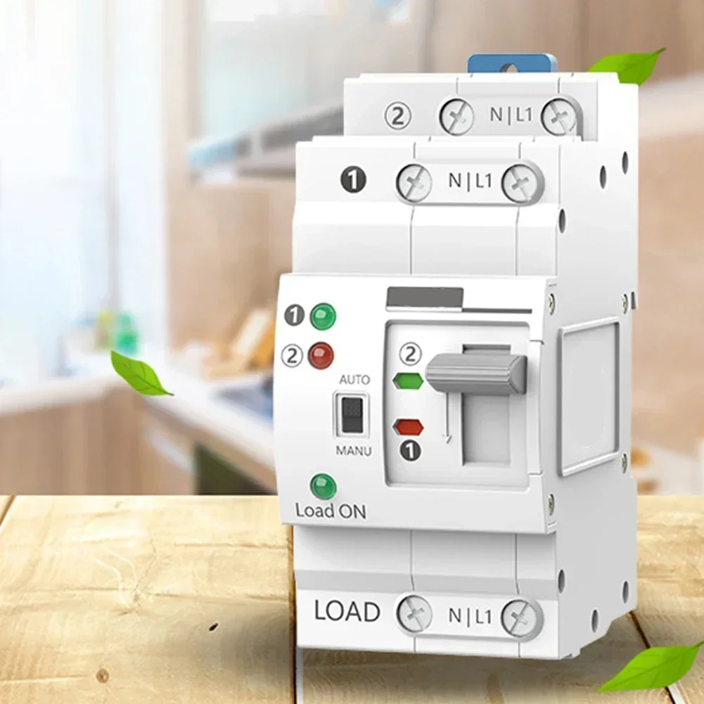ATS Dual Power Automatic Electrical Transfer Switch 2P 63A 220V For Generator Switch Is Designed To Automatically Transfer Power 3