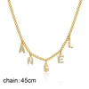 Collier personnalisé en acier inoxydable pour femme, pendentif lettre Alpahbet, nom initial, déclaration de collier, cadeau de breloques