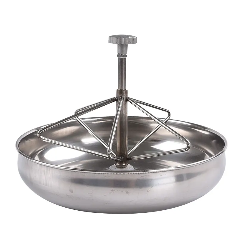 

Stainless steel piglet feeding trough with five holes, large 28cm disc piglet feeding trough, inverted hook feeding trough