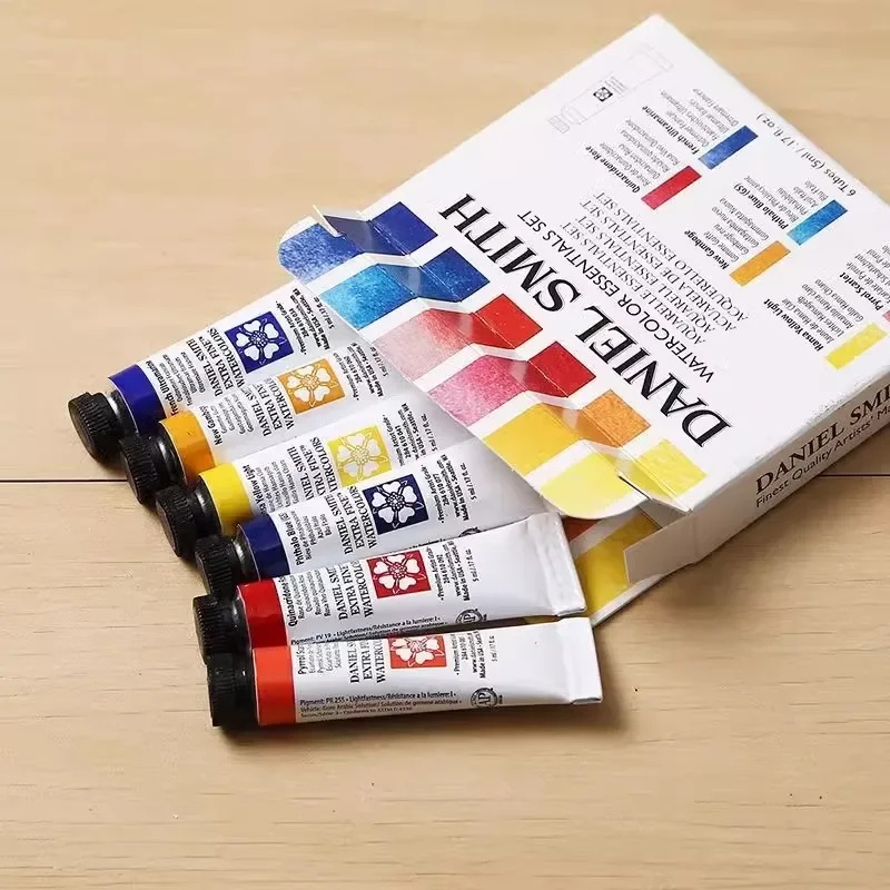 Daniel Smith Professional Artists 6 Colors 5ml Tube Watercolor Pigments Mineral Colors Essentials Starter Acuarelas Set