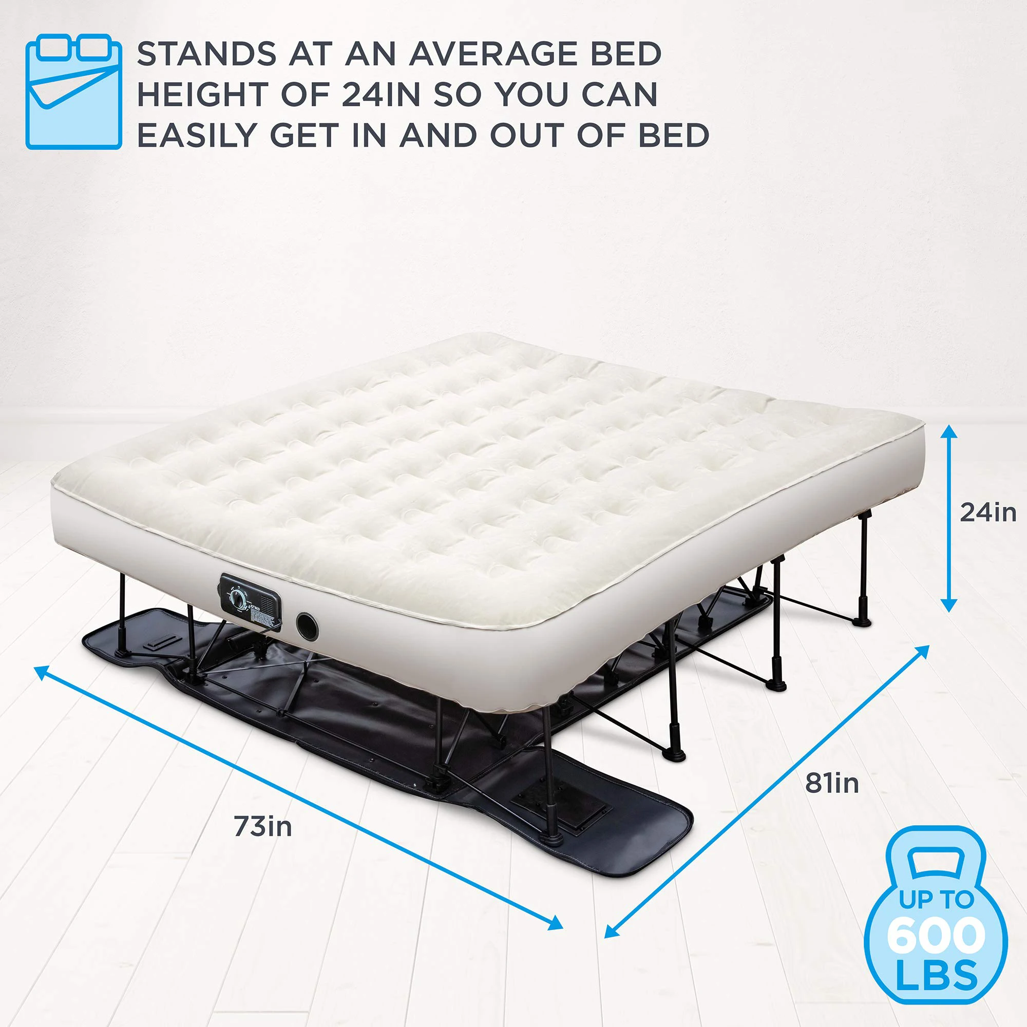 Rolling Box Inflatable Mattress With Frame Home Visitors Travel Vacation Outdoor Camping Automatic Retractable Inflatable Bed