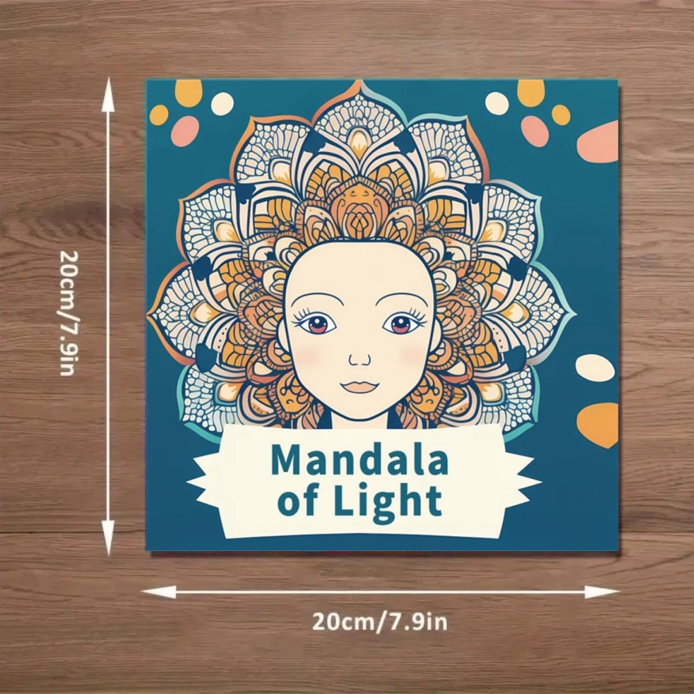 Mandala of Light  Art Coloring Book 22Pages Gift For Birthday Party Relieve Stress Kill Time Graffiti Painting Drawing Art Book 2