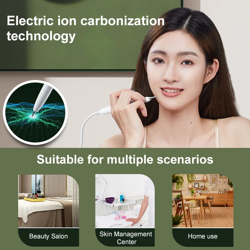VLVEE 16 Levels LCD Facial Mole Removal Beauty Device Laser Plasma Pen Facial Beauty Instrument Remover warts Dark Spot Nevus Skin Tag Laser Plasma Pen Home Use