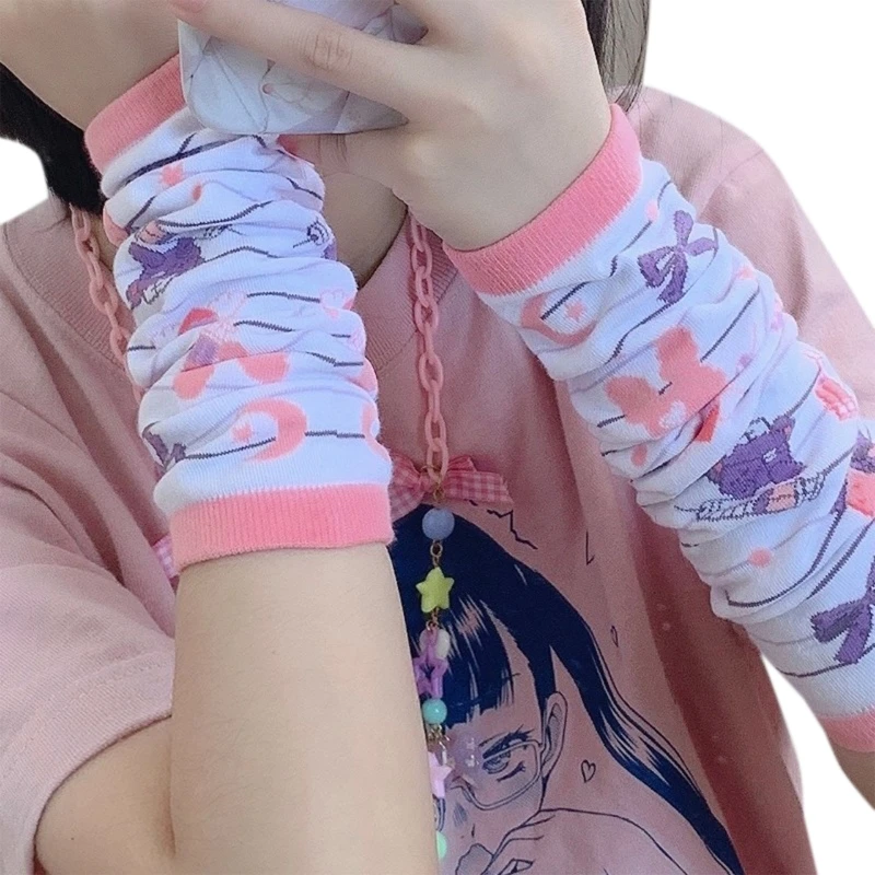 Tanio Anime rękawiczki Cosplay Over Sleeve Mitten Oversleeve kobiety moda