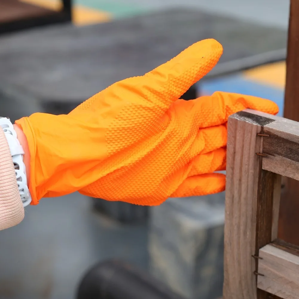 5Pairs Industrial Reusable Gloves Heavy Duty Rubber Gloves Extra Thick Mechanic Glove Home Garden Antislip Safety Work