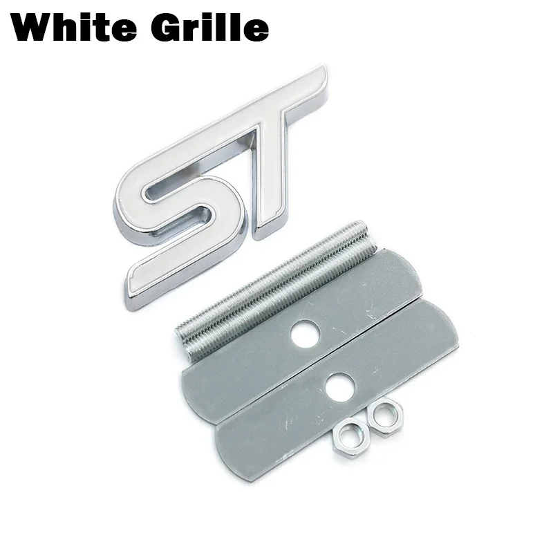 3D Metallo ST Line Testa Griglia Anteriore Auto Emblema Badge Adesivo Cromato Per Ford St Focus X 2 3 Kuga Fiesta Mondeo Auto Auto Styling